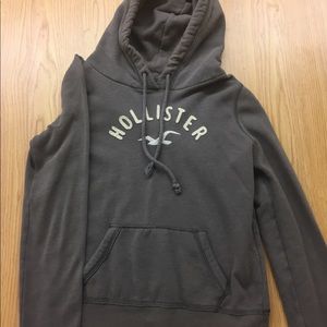 Medium soft gray Hollister hoodie